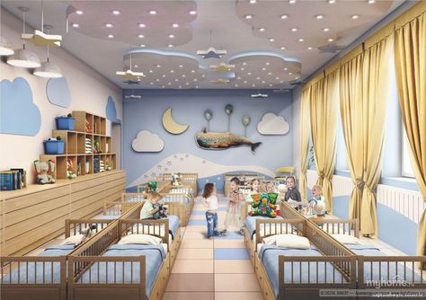 Daycare Interior Design, Toddler Daycare Rooms, Daycare Design Ideas, Daycare Room Design, Daycare Rooms, Kindergarten Interior, Nursery Interior Design, Kids Backyard Playground, Creative Kids Rooms