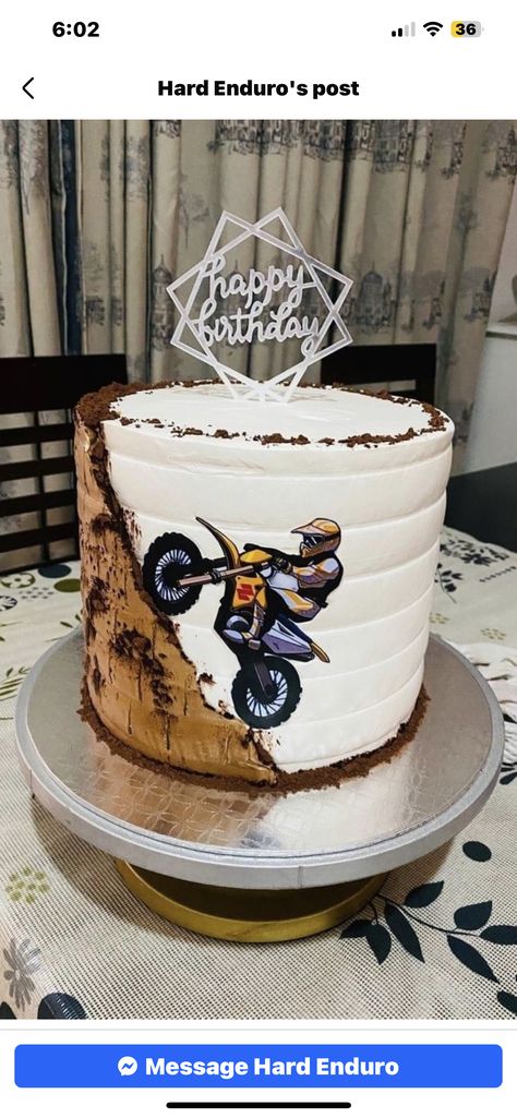 Bike Cake Design, Bike Theme Cake, Moto Cake, Pastel Moto, Motocross Cake, Bolo Motocross, Motorcycle Birthday Cakes, Motorbike Cake, Bike Cake