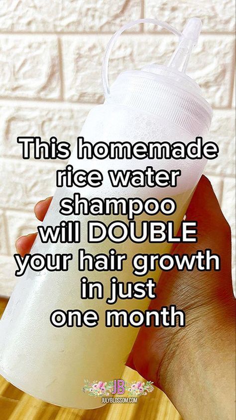 Find the benefits of rice water for hair plus a DIY rice water shampoo recipe that promotes hair growth! Rice Water Shampoo, Quick Hair Growth, Hair Growth Tonic, Healthy Natural Hair Growth, Shampoo Recipe, Hair Growing Tips, Rice Water, Homemade Hair Products, Healthy Natural Hair