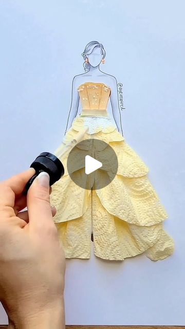 Gowns Dresses Drawing, Fashion Design Clothes Sketches, Paper Dress Fashion, Paper Gown, Paper Fashion Illustration, Diy Gown, Paper Dress Art, Picture Scrapbook, Drawing Workshop