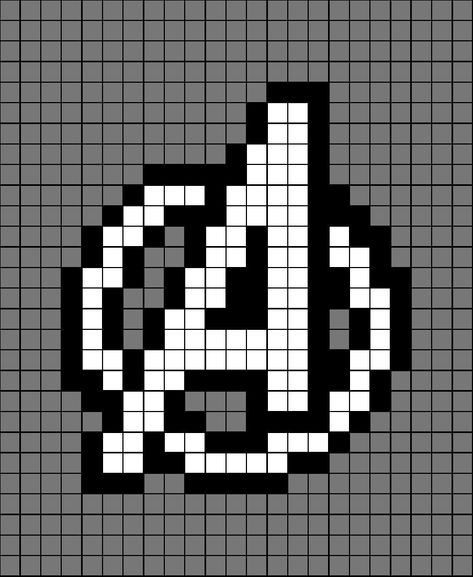 A pixel art template of The Avengers logo (small). Crochet Grid Patterns Marvel, Pixel Art Grid Marvel, Pixel Art Marvel Logo, Pixel Drawing Marvel, Pixel Art Pattern Marvel, Marvel Pixel Art Grid, Perler Bead Patterns Marvel, Avengers Pixel Art, Pixel Art Ideas Simple