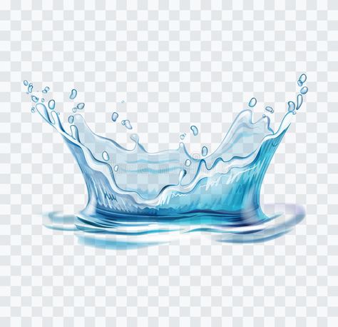 Splash Illustration Water, Water Illustration Vector, Water Splash Drawing, Water Splash Illustration, Water Splash Background, Splash Drawing, Water Graphic Design, Water Splash Vector, Water Splash Png