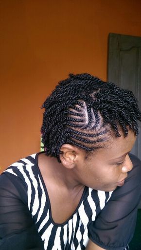 60 Beautiful Two-Strand Twists Protective Styles on Natural Hair - Coils and Glory Dreads Short Hair, Short Hair Twist Styles, Flat Twist Hairstyles, Natural Braided Hairstyles, Twisted Hair, Hairstyles Pictures, Protective Hairstyles For Natural Hair, Short Locs Hairstyles, African Hair Braiding Styles