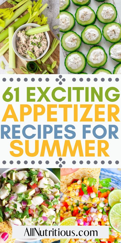 Immerse into the world of tantalizing flavors with our summer appetizers for a party! Indulge in smoky BBQ food ideas, grabbing the spotlight in every backyard bash. Explore a vibrant medley of finger food recipes that are sure to leave a lasting impression. The summer recipes you didn't know you needed! Light Summer Appetizers Easy, Summer Horderves, Appetizers For Hot Summer Day, Summer Party Appetizers Finger Foods Appetizer Recipes, Quick Summer Appetizers, Healthy Summer Appetizers, Easy Bbq Appetizer Ideas, Easy Summer Appetizer Recipes, Appetizers For A Bbq