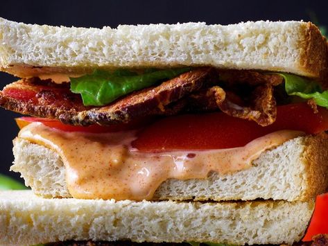 BLT Sandwiches With A Secret Sauce | Rebecca Blackwell | NewsBreak Original Good Lunch Recipes, Blt Sauce, Ham And Lentil Soup, Blt Sandwiches, Sandwich Combinations, Homemade Lemon Bars, Secret Sauce Recipe, Asian Chicken Lettuce Wraps, Best Lunch Recipes