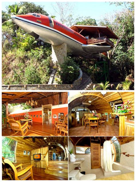 House in a plane #House, #Plane, #Upcycled Airplane Hotel, Airplane House, Unusual Hotels, Boeing 727, Unusual Homes, Unique Hotels, Luxury Suite, Unique Houses, Hotel Suites