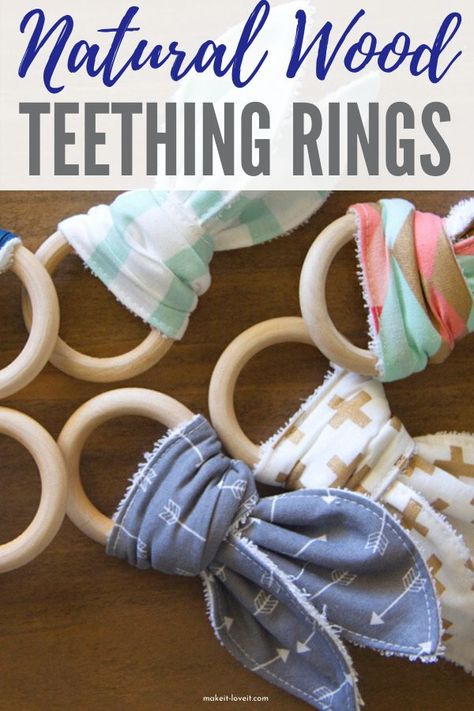 Natural Wood Teething Rings are an easy way to make yourself for the perfect teether for your child. Give this teething ring DIY tutorial a try. #natural #wood #teething #ring #forbaby #toddler #project Diy Teething Ring, Bunny Ear Teething Ring, Diy Rings Tutorial, Diy Teethers, Wood Bunny, Baby Gifts To Make, Wood Teethers, Wooden Teething Ring, Diy Teething