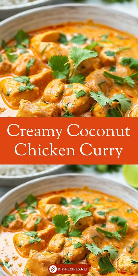 Savor the flavors of creamy Coconut Chicken Curry. Perfectly spiced with curry powder and enriched with coconut milk for a hearty meal. Thai Coconut Chicken Curry Recipe, Thai Recipes Coconut Milk, Easy Mild Curry Recipes, Curry Powder Chicken, Creamy Coconut Milk Chicken, Chicken Legs Curry Coconut Milk, Crock Pot Coconut Curry Chicken, Crock Pot Chicken Curry Coconut Milk, Quick Curry Chicken