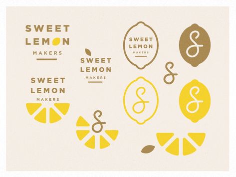 Lemon Logo Design Ideas, Citrus Logo Design, Lemon Graphic Design, Lemon Branding, Fruit Branding, Lemon Logo Design, Sweet Branding, Citrus Logo, Food Logo Ideas