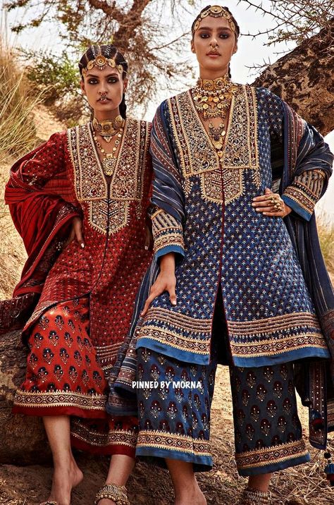 Anita Dongre Designs, Anita Dongre Kurta For Women, Ajrak Print Suits Design, Anita Dongre Prints, Anita Dongre Suits, Pakistani Couture, Anita Dongre, Fashion Design Patterns, Desi Clothes