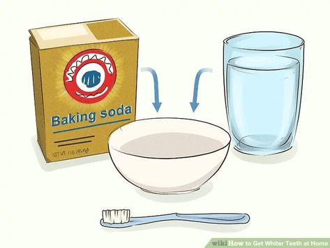 4 Ways to Get Whiter Teeth at Home - wikiHow Remove Teeth Stains At Home, At Home Whitening Teeth, How To Witten Teeth, How To Witten Teeth At Home, How To Make Your Teeth White Overnight, Teeth Bleaching At Home, Baking Soda Teeth White, Whitten Teeth At Home, How To Get White Teeth At Home Fast