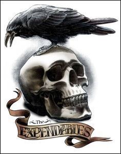 Expendables Tattoo, Amazon Image, Temp Tattoo, Occult Art, The Expendables, Skull Art, Back Tattoo, Tattoo On, Art Videos