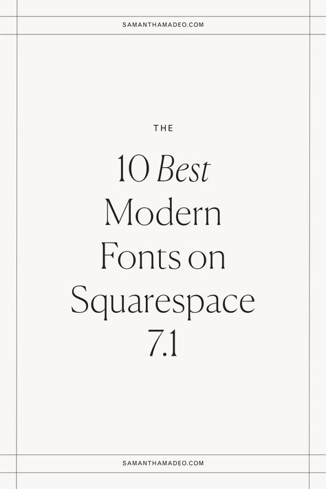 The top 10 modern fonts available on Squarespace 7.1. Check out this list of designer-curated fonts to see some of the best, most modern, fonts to use for your Squarespace 7.1 website. Font pairings, heading fonts, body fonts, button fonts, sans serif fonts, and serif fonts. Avenir Font Pairing, Font Pairings For Website, Retro Font Combinations, Sans Serif Fonts Typography, Website Fonts Typography, Squarespace Fonts, Modern Font Pairings, Squarespace Font Pairings, Acupuncture Logo