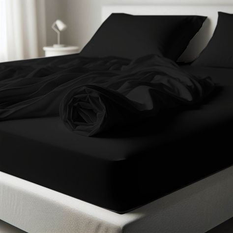 Microfiber Fitted Sheets-White Extra Deep Fitted Sheets 30cm bedding bed sheets - Black For More Details 👇 Shop Now: https://thefittedsheets.co.uk/ Order Now: https://thefittedsheets.co.uk/products/black-microfiber-fitted-sheets-30-cm-deep-100-polyester #fitted #sheets #bedsheets #microfiber #polysterfabric #deeppocket #30cm #fittedsheets #bedsheetsale #bedding #beddingsheets #virals #product Bed Sheets Sale, Black Bed Sheets, Black Sheets, White Sheets, Uk Products, Dream Apartment, Detail Shop, Fitted Sheets, Black Aesthetic