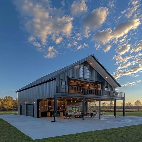 Exclusive 35 X 90 Barndominium With 1,400 Sq. Ft. Garage | Floor Plan 10347ECL (Modified) Barndominium 2 Story, Black Barndo, Metal Barn House Plans, Grey's Anatomy Derek, Barndo Kitchen, Barndominium Home, Barndo Plans, Metal Barn Homes, Barn Homes Floor Plans