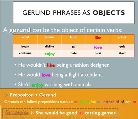 Gerund Phrases, Flight Attendant, Subjects