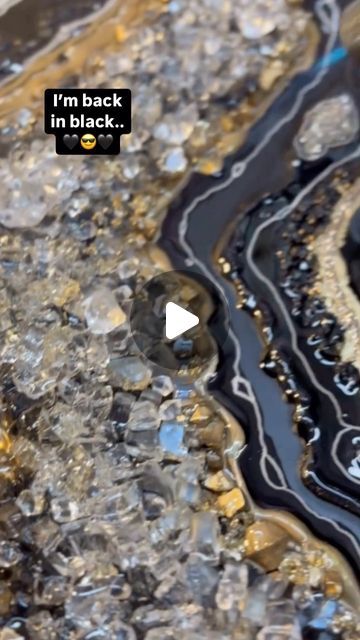 Candace Manning on Instagram: "For reels… 📽️
.
I’m backkkkkk! Been a lot going on but still working away. 🤩🖤
.
Just finishing up this new piece, ..“Black Beauty 3” 
.
Black resin with a lot of gold and quartz. She’s inspired by stunning geode formations and crystals. Each 3d wall art piece I make is one-of-a-kind. A major statement piece for your home or office. 
.
This geode wall art piece is made with lots of love and inspiration. I hope you love it as much as I love creating these gorgeous pieces. 🖤
.
#black #blackaesthetic #blackbeauty #blackwallart #wallartdecor #interiordesigner #interiordesingideas #modernwallart #inspiredbynature #agateslice #agatecrystal #crystalartwork #sparklypainting #resinartwork" Geode Wall Art, Geode Wall, Geode Art, Black Wall Art, Present Ideas, Resin Artwork, Black Resin, 3d Wall Art, Do You Like It