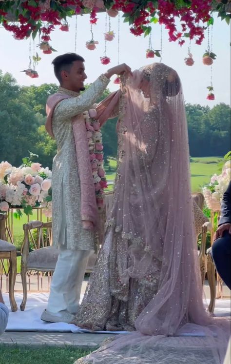 South Asian Wedding Dress, Pink Indian Wedding, Pink Lengha, Desi Clothing, Nikah Outfit, Muslimah Wedding Dress, Nikah Dress, Desi Wedding Dresses, Asian Wedding Dress