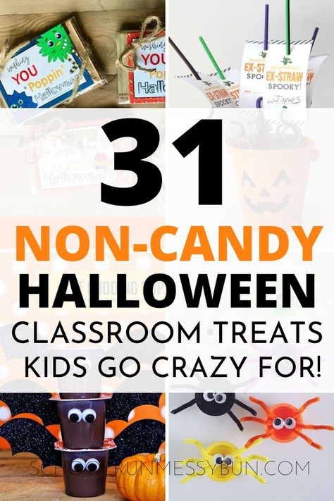 Halloween Prepackaged Snacks For School, Halloween Gifts From Teachers To Students, Preschool Treats Ideas, Halloween Treat For Classroom, Halloween Party Snacks For School, Diy Halloween Treats For School, Halloween Class Party Treat Ideas, Halloween Classroom Party Food, Halloween Classroom Gift Ideas