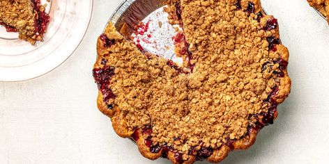 Cranberry Crumble Pie | Food & Wine Cranberry Crumble, Crumble Pie, Butter Crust, Pie Crumble, Raspberry Cream, Easy Pie, Guy Fieri, Flaky Crust, Scrumptious Desserts