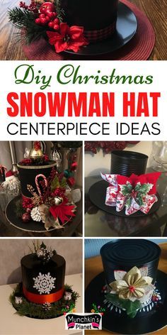 In this post, I’ll show you how to repurpose your empty coffee tin cans into snowman hat centerpieces for the Holidays. Easy Christmas craft ideas using coffee cans. Hat Centerpiece Ideas, Snowman Hat Centerpiece, Hat Centerpieces, Easy Christmas Craft Ideas, Diy Christmas Hats, Holiday Centerpieces Christmas, Coffee Can Crafts, Xmas Centerpieces, Easy Christmas Craft