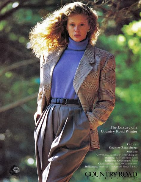 Rachel Hunter Mode Style Anglais, Rachel Hunter, Yasmin Le Bon, Power Dressing, Man Child, Mary Ann, 1980s Fashion, Vintage Gowns, Country Road