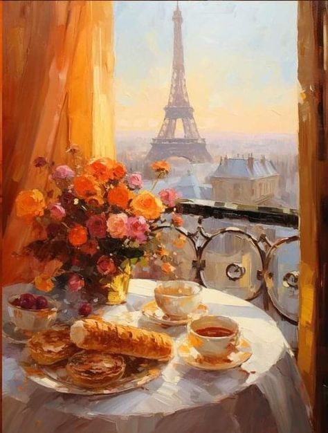 Paris Art Painting, Paris Vibe, Painting Paris, 동화 삽화, Paris Painting, French Paintings, Fashion Fails, Beautiful Art Paintings, Art Painting Gallery