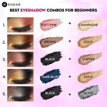 SUGAR Cosmetics on Instagram: "We know you like stunning eyeshadow combos, so here are some more 💯 .⁠ .⁠ #TrySUGAR #SUGARCosmetics #LearnWithSUGAR #EyeMakeup #EyeshadowCombos #MakeupGuide" Eyeshadow Combos, Two Color Combinations, Simple Eyeshadow Tutorial, Sugar Cosmetics, Simple Eyeshadow, Eye Makeup Techniques, Makeup Help, Best Eyeshadow, Makeup Guide