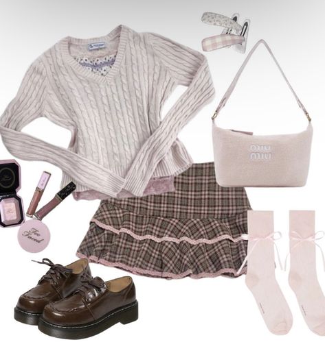 Preppy Aesthetic Outfits, Pinterest Tumblr, Brown Outfit, Mode Inspo, Pink Outfits, Really Cute Outfits, Girly Outfits, Dream Clothes, Aesthetic Outfits