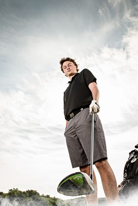 #golfseniorpictures #mnseniorphotographer #golf #sky #seniorguypictures #mn #callawayclub #purperastyle Senior Picture Golf Poses, Senior Photos Golf Course, Golf Senior Pics Photo Ideas, Senior Guy Golf Pictures, Senior Boy Golf Photos, Boys Golf Senior Picture Ideas, Senior Pictures Golf Boys, Golf Photography Ideas, Senior Picture Ideas For Guys Golf