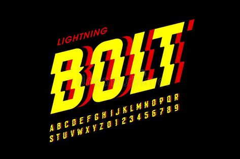 Design Alphabet Letters, Lightning Letters, Font Design Alphabet, Lightning Bolt Logo, Design Alphabet, Logo Word, Adobe Design, Type Inspiration, Font Pairing