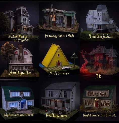 Horror Town Aesthetic, Horror Movie Houses, Houses From Movies, Horror Movie Ideas, Cozy Horror, Horror Vibes, House Of Horror, Horror Room, Horror Villains