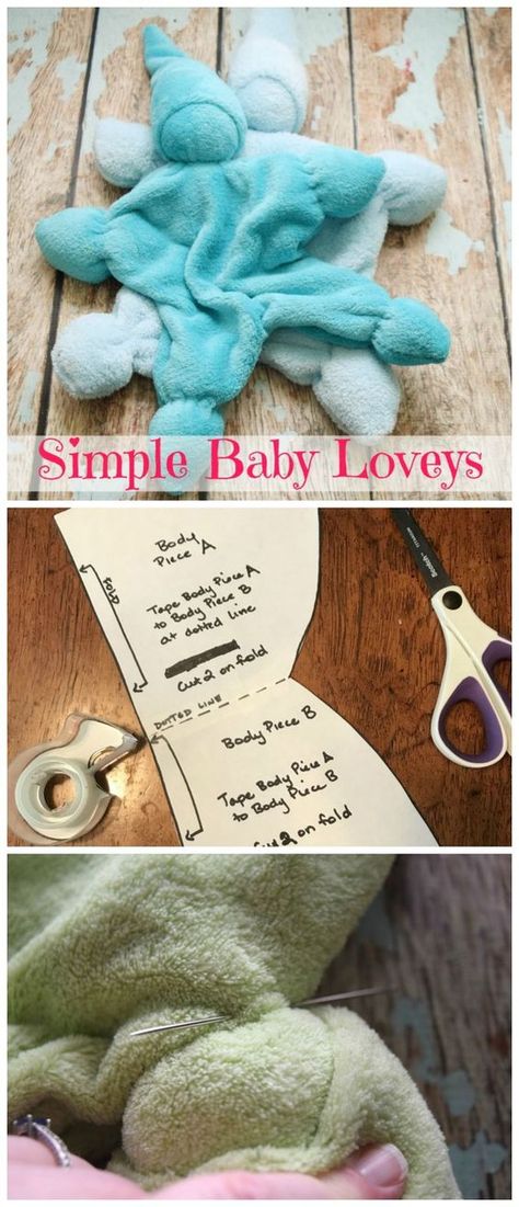 Baby Gifts To Make, Easy Baby Blanket, Costura Diy, Baby Sewing Projects, Baby Lovey, Sewing Projects For Kids, Craft Booth, Baby Projects, Baby Diy