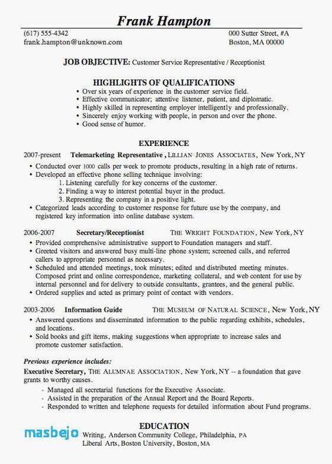 68 Beautiful Collection Of Resume Objective Examples for Gym Receptionist Check more at https://www.ourpetscrawley.com/68-beautiful-collection-of-resume-objective-examples-for-gym-receptionist/ Good Objective For Resume, Receptionist Resume, Customer Service Resume Examples, Customer Service Resume, Sample Resume Format, Best Cv, Business Analyst Resume, Resume Building, Job Resume Samples