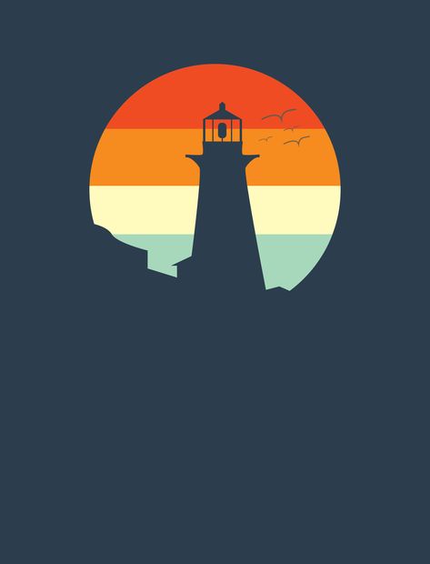 light house #vectorart Zen Poster, Sailing Logo, Diy Journal Books, Vector Shapes, Shape Art, Light House, Color Pencil Art, Vintage Travel Posters, Easy Paintings