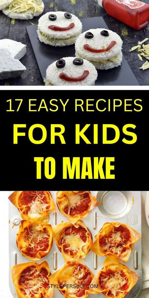 17 Easy Recipes for Kids to Make (Best Kids Cooking Recipes) – StylePersuit Creative Writing Games, Kids Recipes Easy, Dinner For Picky Eaters, Cooking Preschool, Meals Kids Can Make, Recipes To Make With Kids, Writing Games For Kids, Recipes For Kids To Make, Easy Recipes For Kids