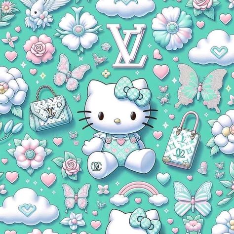 Outlet Painting Ideas, Cool Hippie Art, Hello Kitty Tumblr, Art Hello Kitty, Hello Kitty Tumbler, Doodles Ideas, Hello Kitty Imagenes, Pink Wallpaper Hello Kitty, Lip Wallpaper