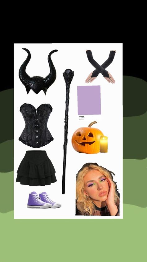 purple ,green ,black Maleficent And Aroura, Maleficent Halloween Costume, Maleficent Halloween, Me And My Friend, Halloween Costume Outfits, Costume Outfits, Maleficent, My Friend, Halloween Costume