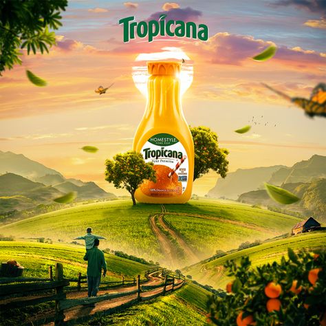 Apple Creative Ads, Milk Ads Creative Advertising, Juice Design Ideas, Smoothie Advertising, Graphic Design Posters Ideas Creativity, Product Creative Ads, Logo Templates Design, Tropicana Juice, Water Advertising