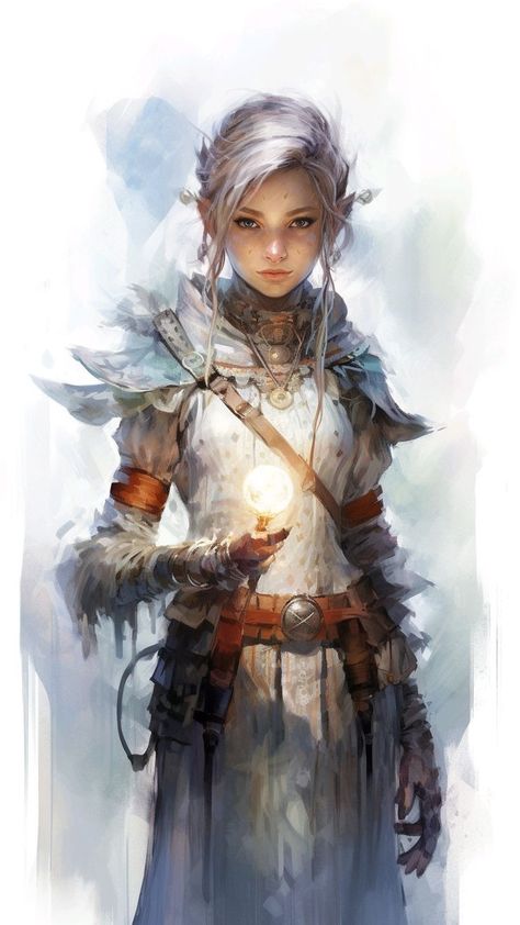 Dnd Cleric, Female Gnome, Pathfinder Character, Character Portrait, Photo Prompts, Female Elf, Elf Art, 3d Art Drawing, Fantasy Races