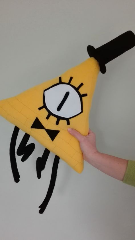 Ever wanted to make a Bill Cypher plush? Here’s how! [[MORE]]You’ll need: - yellow fabric for the base (I prefer fleece, but you can use any soft fabric) - white and black fabric for the details (I... Fimo, Bill Cipher Statue, Bill Cipher Plush, Plushie Tutorial, Bill Cypher, Yellow Triangle, Creation Art, Plushie Patterns, Sewing Stuffed Animals