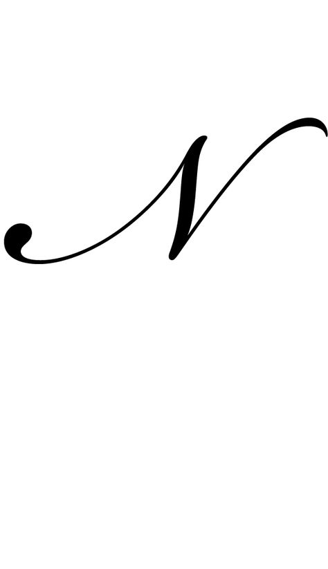 N Signature Ideas, N Tattoo Letter Design, Cursive N, N Tattoo, N Logo Design, N Letter, Small Finger Tattoos, Cool Signatures, Alphabet Style