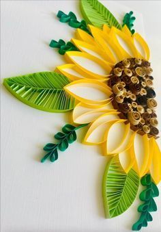 Welcome to my shop, where I celebrate the beauty of intricate paper art with my quilling art. Handcrafted with utmost precision, each piece is meticulously shaped and assembled using vibrant and high-quality quilling paper. The intricate details capture the Sunflowers graceful curves, distinctive centre, and leaves perfectly, showcasing the talent and dedication of the on edge technique of paper quilling.  This paper quilling Sunflower is framed in a sleek and sturdy frame, ready to be hung on your wall. It serves as a constant reminder of keeping turned towards the sun that encapsulates the beauty of sunflowers. Each piece is made to order, guaranteeing that your Sunflower art is tailored specifically to your preferences. Choose from a variety of colour combinations to match your existing Quilling Sunflower, Quilling Images, Quill Art, Diy Quilling Crafts, Quilling Pattern, Arte Quilling, Home 3d, Paper Sunflowers, Paper Quilling Patterns