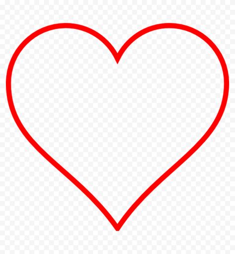 Transparent Heart Png, Heart Transparent Background, Red Heart Outline, Heart Outline Png, Red Heart Png, Heart Transparent, Transparent Heart, Red Outline, Original Background