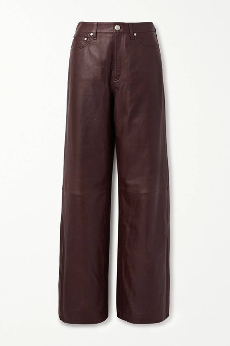 Leather Pant Outfits, Dark Academic, Brown Leather Pants, Outfits 70s, Leather Pants Outfit, Structured Jacket, Brown Jeans, Big Sweaters, Brown Shade