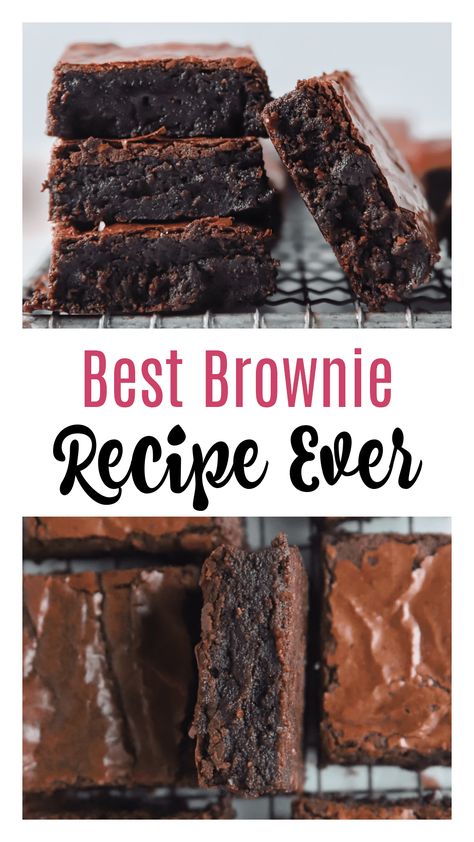 I've tried a lot of homemade brownies over the years but none can compare to this brownie recipe. Fudgy, chewy, with that signature shiny top. If you think you can't make brownies at scratch at home that are better than a boxed mix I am begging you to try this fudgy brownie recipe!