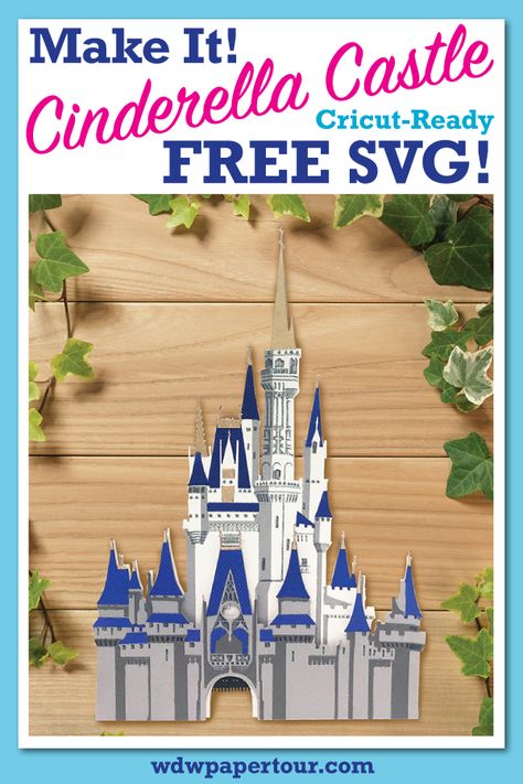 Art Svg Free, Disney Svgs, Free Svg Cricut, Disney Cinderella Castle, Silhouette Disney, Disney Cricut, 3d Templates, Scrapbook Disney, Cricut Svg Files Free