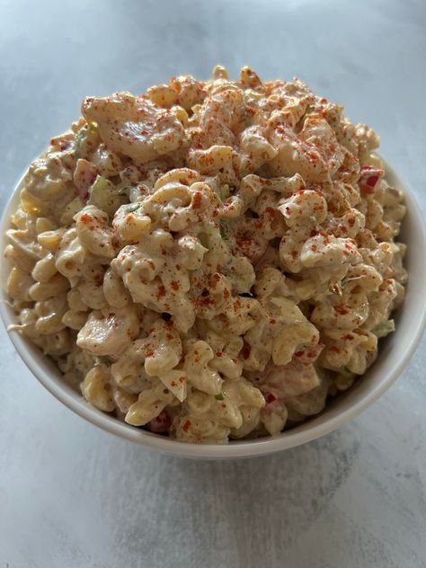 Seafood Macaroni Salad Recipe, Seafood Macaroni Salad, Seafood Macaroni, Cajun Seafood Pasta, Soul Food Recipe, Shrimp Macaroni Salad, Seafood Pasta Salad Recipe, Macaroni Salad Ingredients, Pasta Seafood