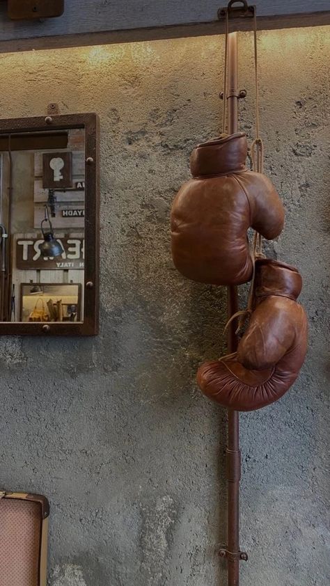 Boxing Aesthetic Vintage, Men Moodboard Aesthetic, Boxing Vision Board, Boxing Club Aesthetic, Vintage Boxing Aesthetic, Boxing Class Aesthetic, Gym Brown Aesthetic, Boxing Asethic, Retro Gym Aesthetic