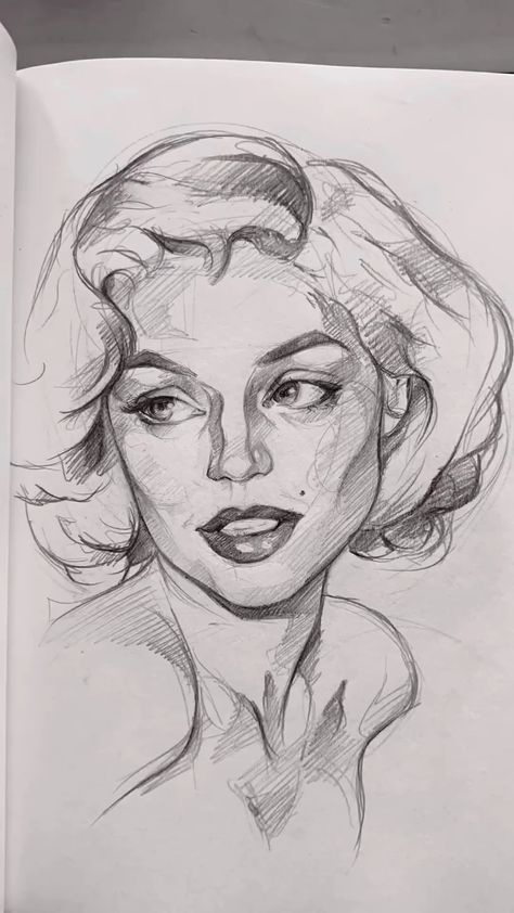 Pretty Faces To Draw, Celebrity Face Drawing, Art Reference Photos Drawing, Sharp Drawing Style, Aesthetic Sketch Reference, Portrate Drawing Ideas, Different Styles Of Drawing People, People For Art Reference, Realistic Girl Drawing